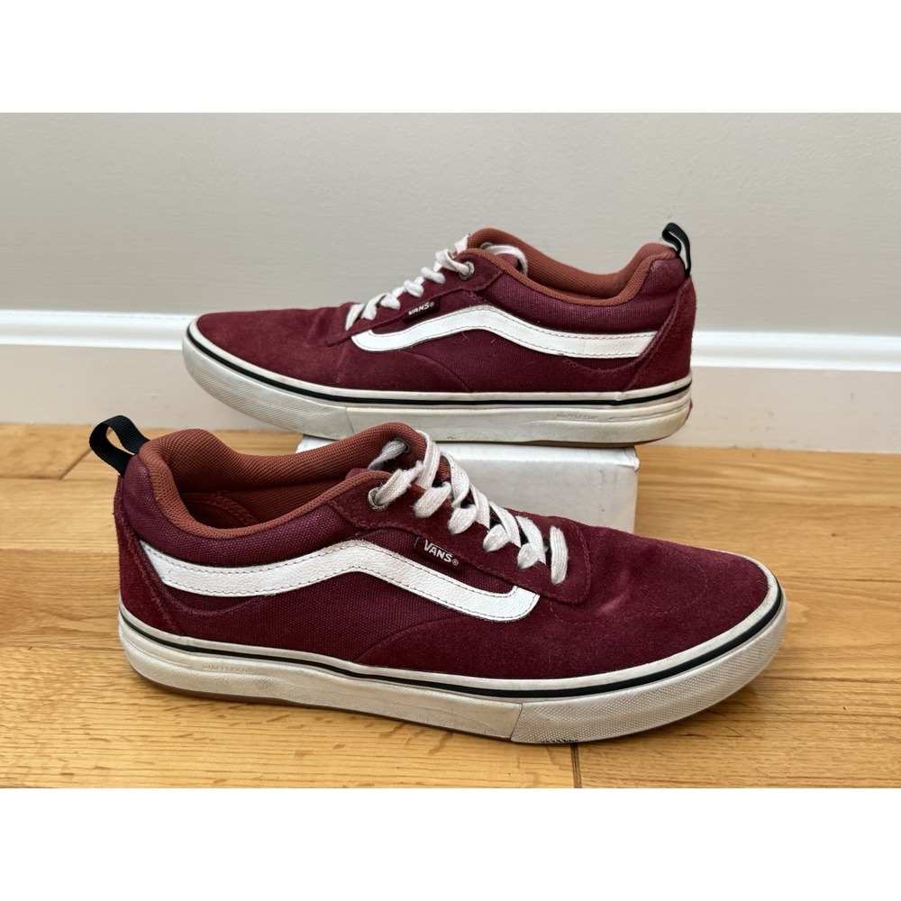 Vans‎ Men's Sz 8.5 Kyle Walker Maroon Red /White Old Skool Sneakers Shoes 721454